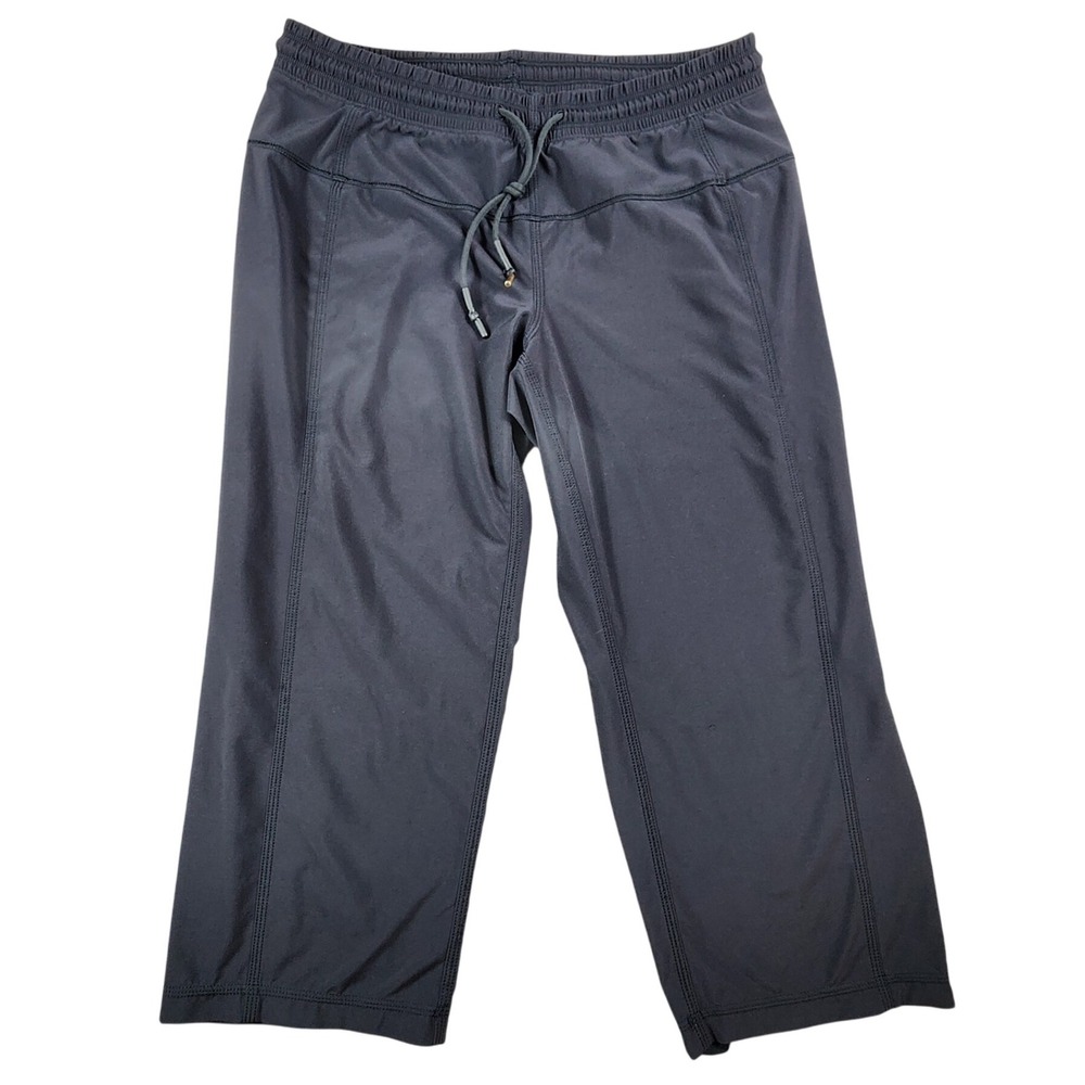 Lululemon Crop Pants Yoga Drawstring Athletic Joggers Casual Black Size 8